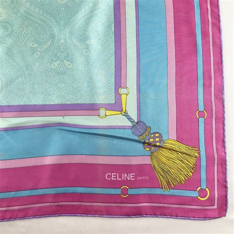 celine scarf vintage|Celine paisley scarves.